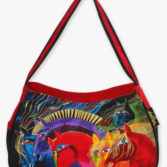 Laurel Burch Wild Horses of Fire Medium Hobo Tote NWT - Picture 3 of 9